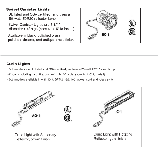 Swivel Canister Lights